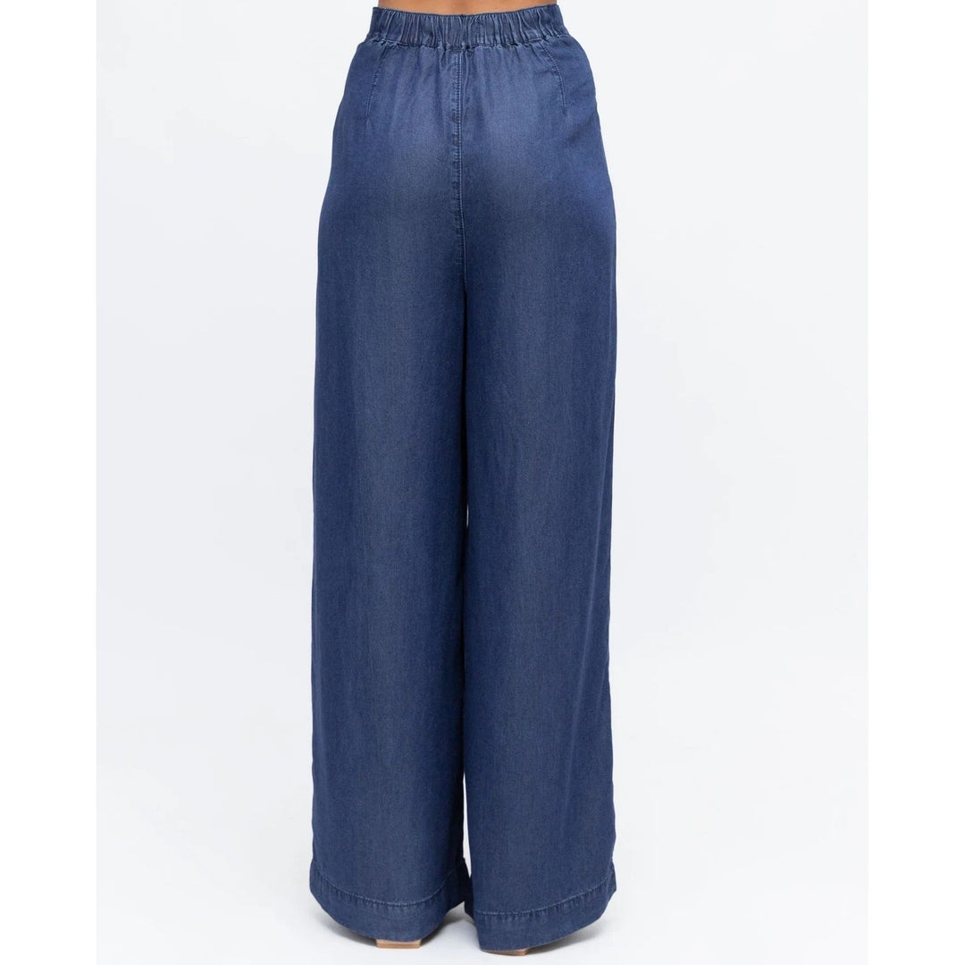 Tencel Denim Wide Leg Pant