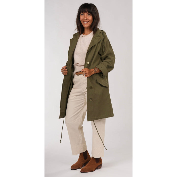 Isobel Cotton Drill Anorak - Olive