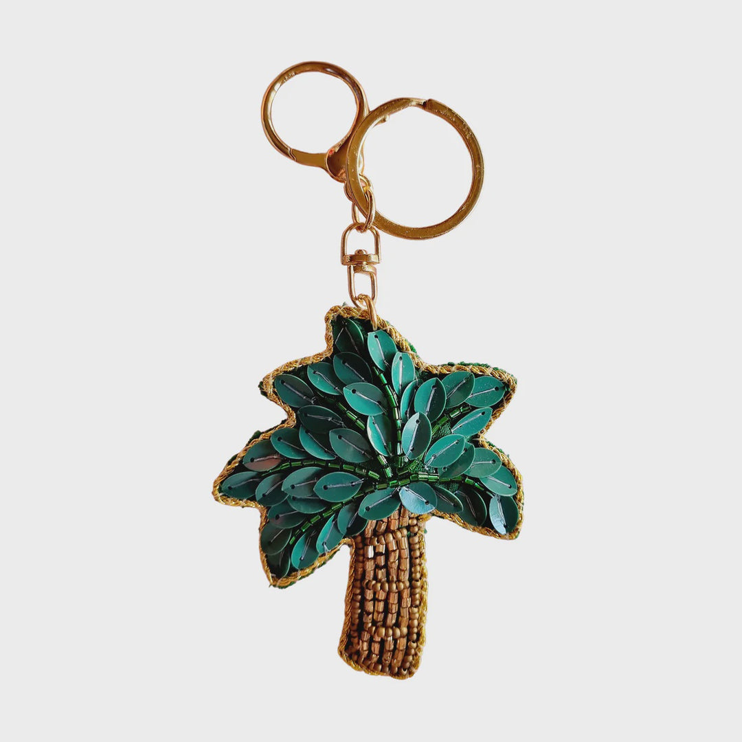 Palms Beaded Key Chain