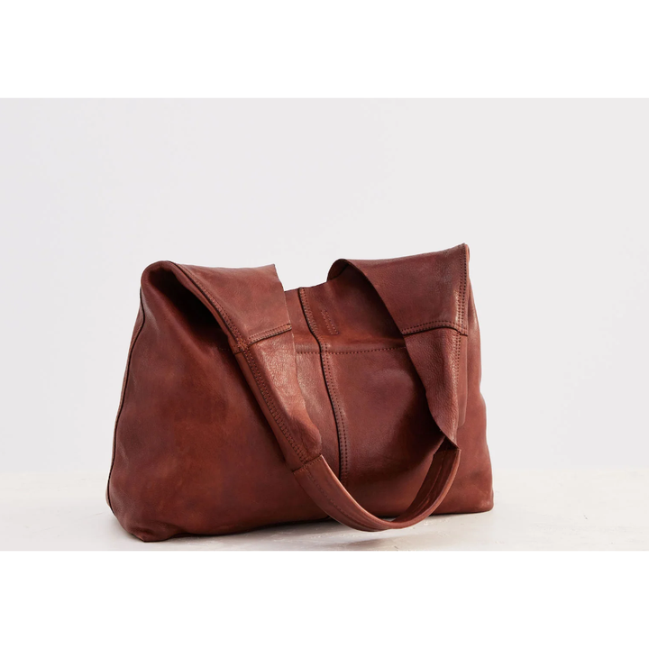 Unlined Leather Slouchy - Cognac