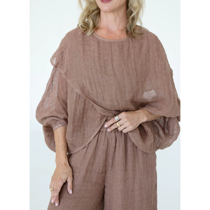 Kosa Reversible Linen Top