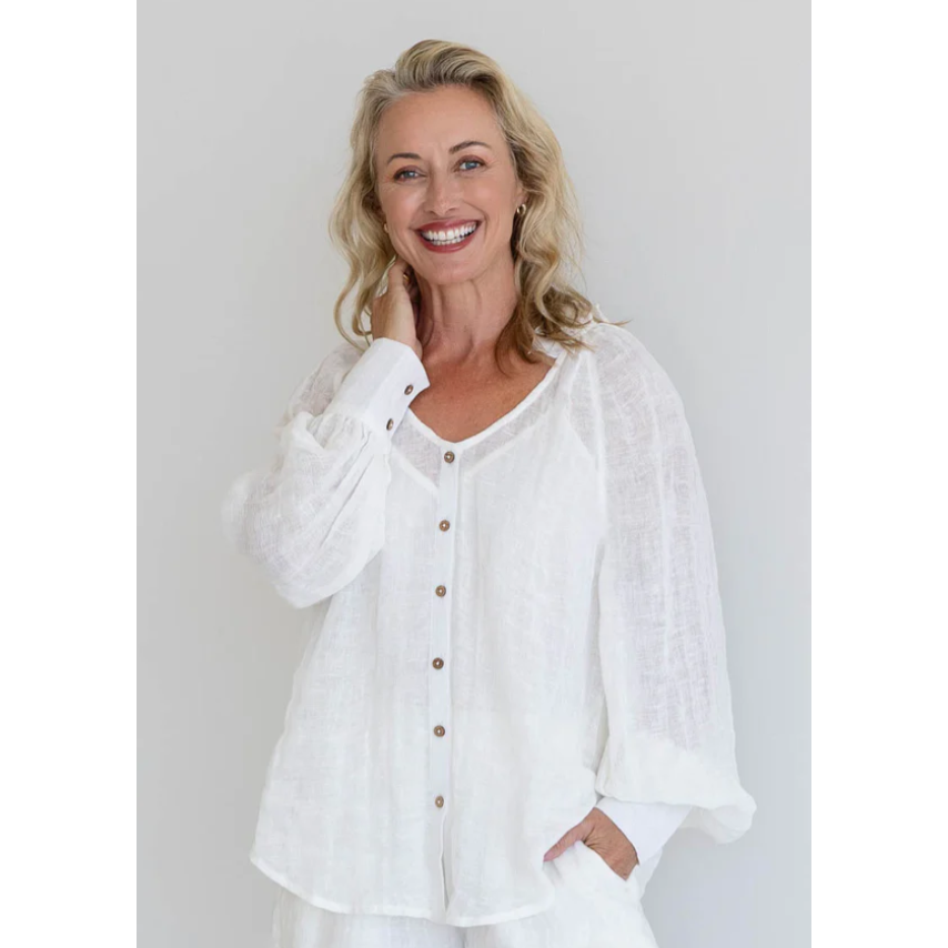 Mika Linen Blouse