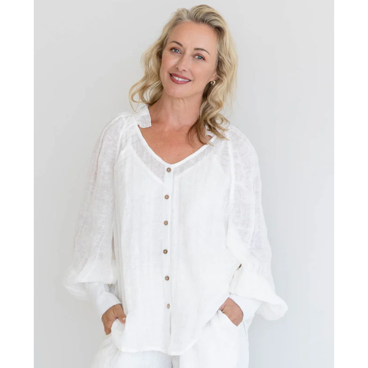 Mika Linen Blouse