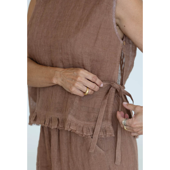 Nadia Linen Top