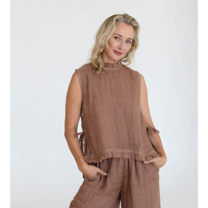 Nadia Linen Top