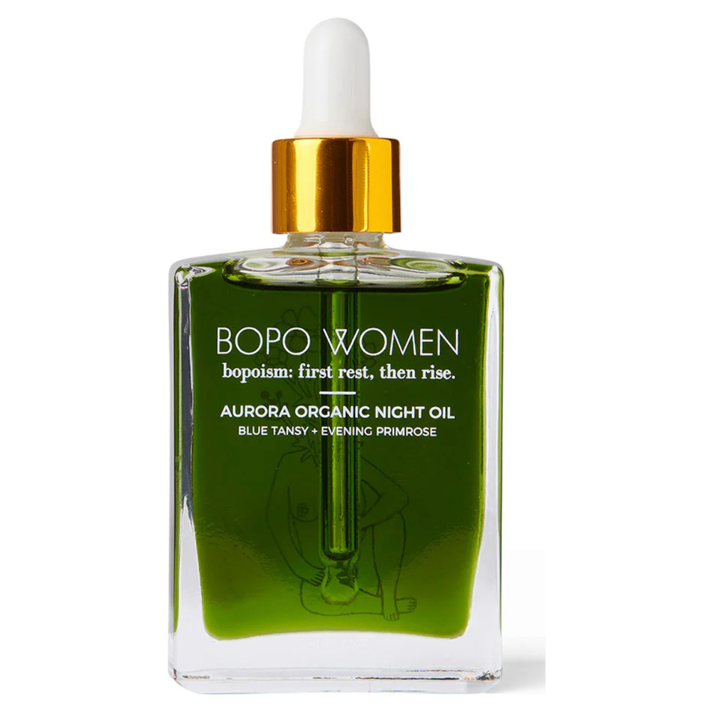Aurora Organic Night Oil

A deeply hydrating &amp; healing organic night oil, starring blue tansy, to relieve dry or inflamed skin. Macadamia, evening primrose and avocado oils create a rich and replenishing elixir, while lemon, lavender and bergamot oil provide a subtle, sweet scent. This oil can be used as a deeply healing night oil in place of moisturiser or serum. Particularly suits dry and dehydrated skin types. Wake up to glowing, plant-kissed skin everyday.