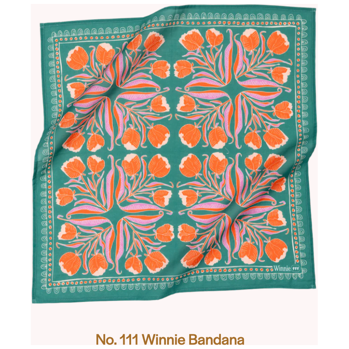 Bandana

Material:&nbsp;100% premium cotton

Sizing:&nbsp;22x22 inches

Designed in the U.S.

Hand screen-printed in India