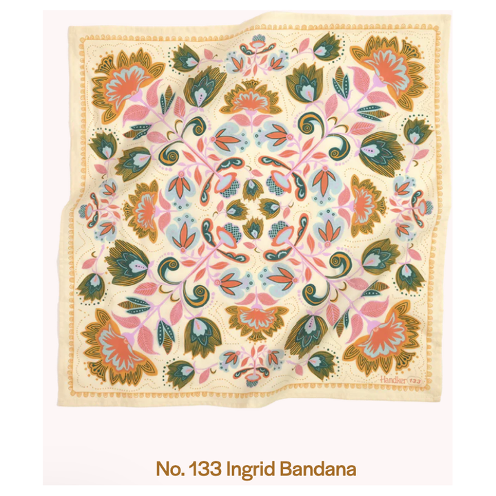 Bandana

Material:&nbsp;100% premium cotton

Sizing:&nbsp;22x22 inches

Designed in the U.S.

Hand screen-printed in India