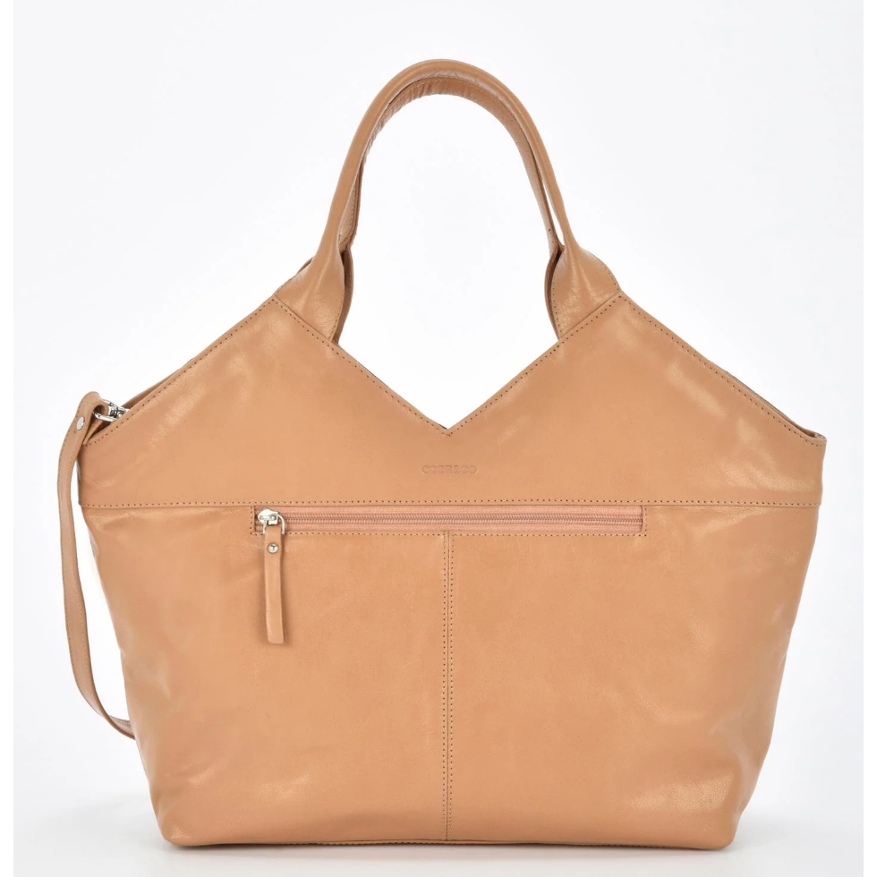 Baxter - Chocolate Leather Woven Tote Bag