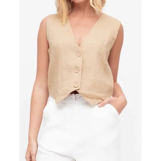 Linen Vest Top