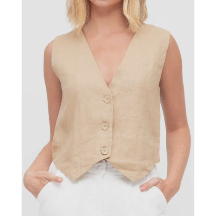 Linen Vest Top