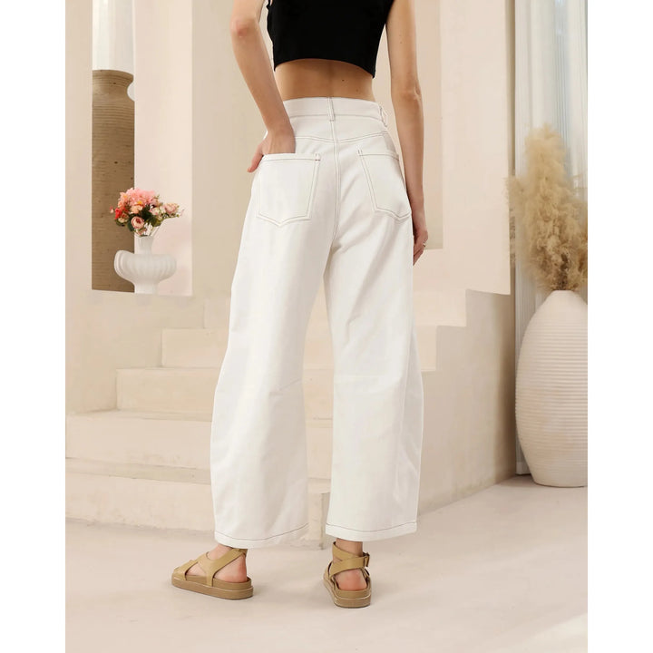 White Barrel Jeans