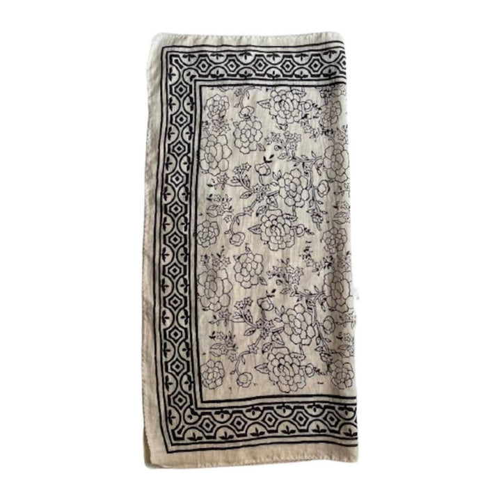 Hand Block Printed Cotton Scarf