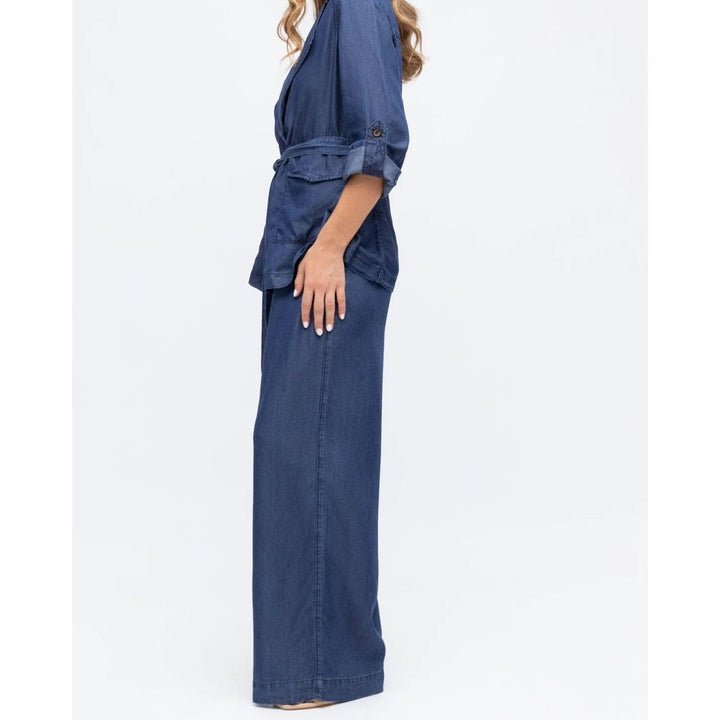 Tencel Denim Wide Leg Pant